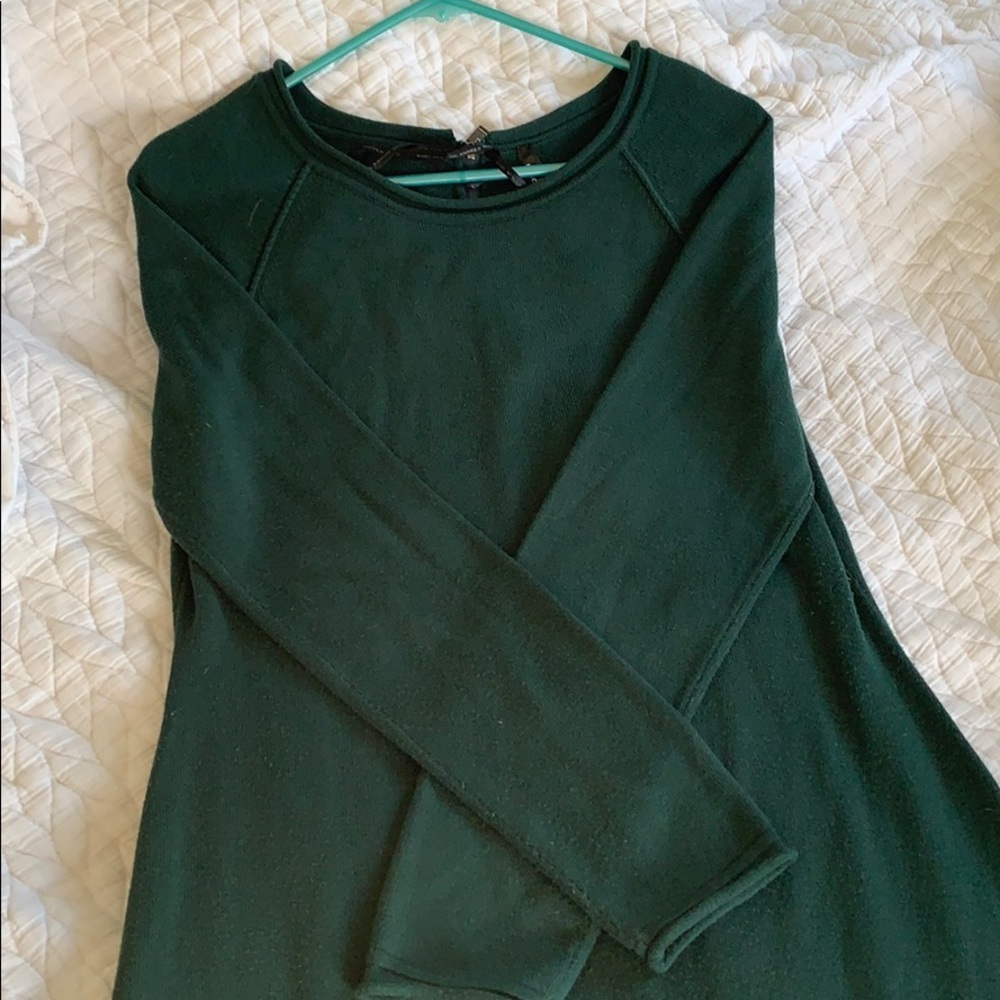 Andrew Marc hunter green sweater dress